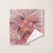 抽象芸術蝶カラフルファンタジーフラクタル バスタオルセット (ウォッシュタオル)