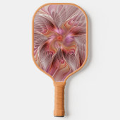 抽象芸術蝶カラフルファンタジーフラクタル ピックルボールラケット (裏面)