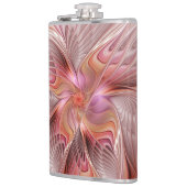 抽象芸術蝶カラフルファンタジーフラクタル フラスク (左)