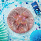 抽象芸術蝶カラフルファンタジーフラクタル ペーパープレート (パーティー)