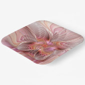 抽象芸術蝶カラフルファンタジーフラクタル ペーパープレート (傾斜あり)