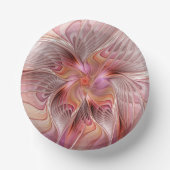 抽象芸術蝶カラフルファンタジーフラクタル ペーパーボウル (正面)