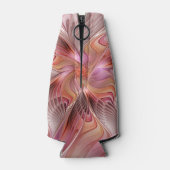 抽象芸術蝶カラフルファンタジーフラクタル ボトルクーラー (裏面)