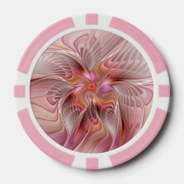 抽象芸術蝶カラフルファンタジーフラクタル ポーカーチップ