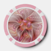 抽象芸術蝶カラフルファンタジーフラクタル ポーカーチップ (裏面)