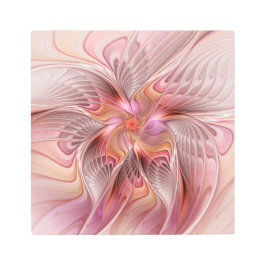 抽象芸術蝶カラフルファンタジーフラクタル メタルプリント