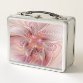 抽象芸術蝶カラフルファンタジーフラクタル メタルランチボックス (正面)