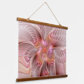 抽象芸術蝶カラフルファンタジーフラクタル 吊り下げ型タペストリー (傾斜あり)