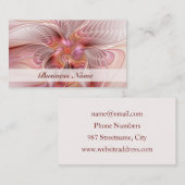 抽象芸術蝶カラフルファンタジーフラクタル 名刺 (正面/裏面)