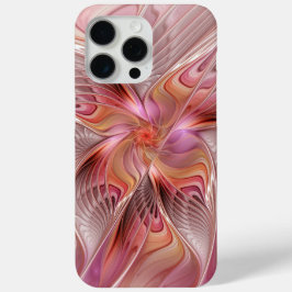 抽象芸術蝶カラフルファンタジーフラクタル iPhone 15 PRO MAXケース