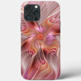 抽象芸術蝶カラフルファンタジーフラクタル iPhone 13 PRO MAXケース