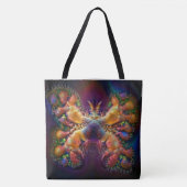 抽象芸術蝶トート トートバッグ (正面)