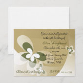 抽象芸術蝶誕生日招待状 招待状 (正面/裏面)