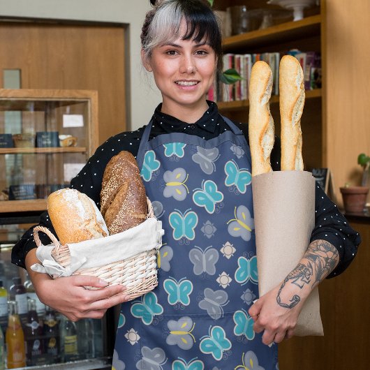 抽象芸術蝶 エプロン