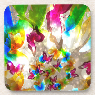 抽象芸術蝶 コースター