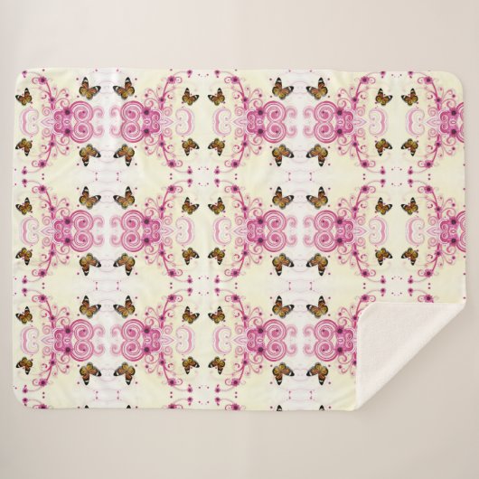 抽象芸術蝶 シェルパブランケット (正面(横))