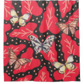 抽象芸術蝶 シャワーカーテン (正面)