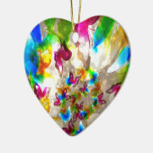 抽象芸術蝶 セラミックオーナメント (左)