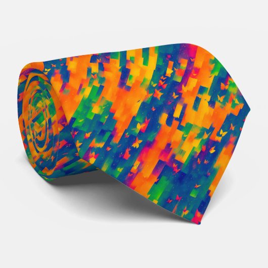 抽象芸術蝶 ネクタイ (ロール)