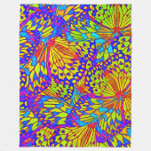 抽象芸術蝶 – モダン フリースブランケット (正面)