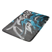 抽象芸術融合：カラースプラッシュとダイナミックライン バスマット (アングル)