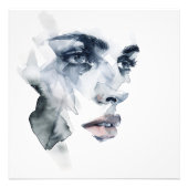 抽象芸術表現主義の女性ポートレート写真 フォトプリント            (正面)