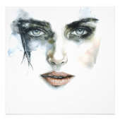 抽象芸術表現主義の女性ポートレート写真 フォトプリント (正面)