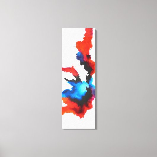 抽象芸術表現主義の白黒絵画の キャンバスプリント (正面)