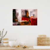 抽象芸術表現主義アートポスター抽象芸術プリント ポスター (キッチン)