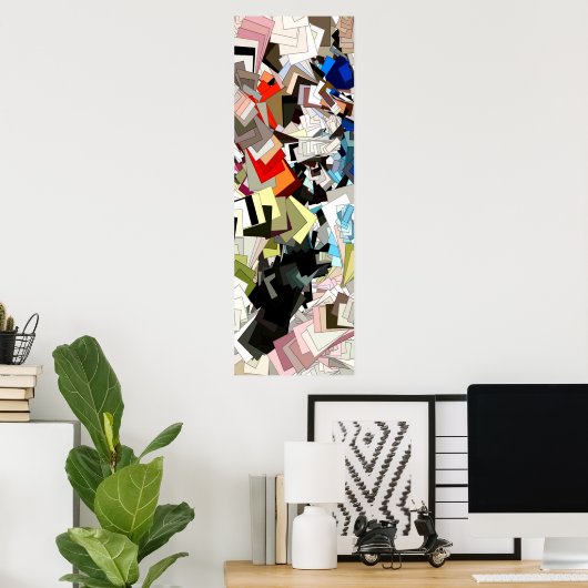 抽象芸術表現主義アート ポスター (ホームオフィス)