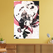 抽象芸術表現主義ウォールアート：ミックスメディア キャンバスプリント (インサイチュ (リビング))