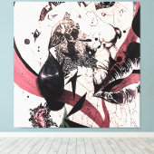 抽象芸術表現主義ウォールアート:ミックスメディア キャンバスプリント (インサイチュ (ウッドフロア))