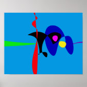 抽象芸術表現主義シンプルデジタルアート ポスター (正面)