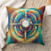 抽象芸術表現主義スタイル聖餐式 クッション (ブランケット)