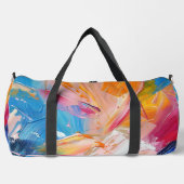 抽象芸術表現主義パ絵を描ターン ダッフルバッグ (正面)