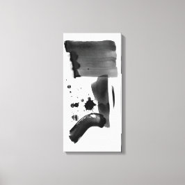 抽象芸術表現主義白黒 キャンバスプリント