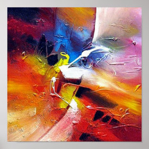 抽象芸術表現主義絵画芸術カラフル ポスター