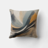 抽象芸術表現型ブラシストロークのリズム クッション (裏面)