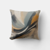 抽象芸術表現型ブラシストロークのリズム クッション (正面)