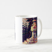 抽象芸術表現豊かな女性 コーヒーマグカップ (正面右)