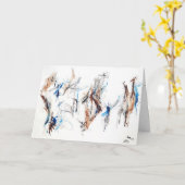 抽象芸術表現「心のこもった瞬間」カード カード (黄色い花)