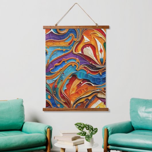 抽象芸術表面アートワーク1211 – ウォールタペストリー (リビング)