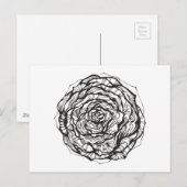 抽象芸術装飾バラ ポストカード (正面/裏面)