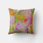 抽象芸術装飾用クッションラッシーピンク春グリーン クッション (裏面)