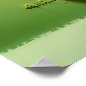 抽象芸術角キャットグリーンウィッチーAIアートマットバリュー ポスター (角)