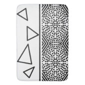 抽象芸術角錐の三角形の線パターン バスマット (正面縦)