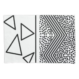 抽象芸術角錐の三角形の線パターン 枕カバー