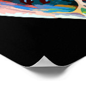 抽象芸術解剖学生物学ハートオリジナル芸術 ポスター (角)