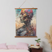 抽象芸術解剖学的サイボーグウォールタペストリー 吊り下げ型タペストリー (寝室)