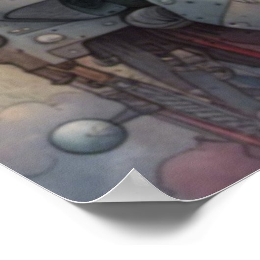 抽象芸術解剖学的サイボーグポスター ポスター (角)